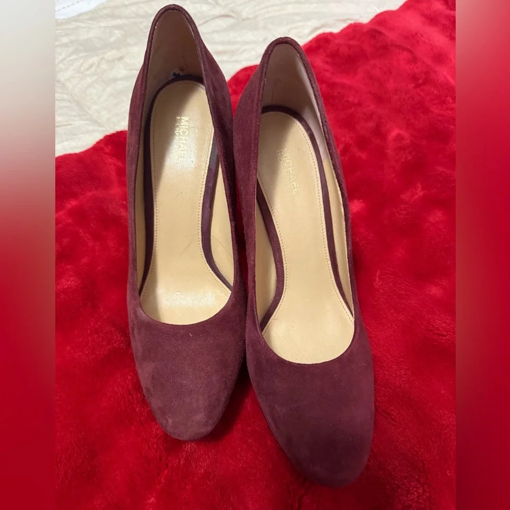 Elegant Suede Platform Heels - Purple Michael Kors Womens 9 1/2!! - Picture 4 of 10